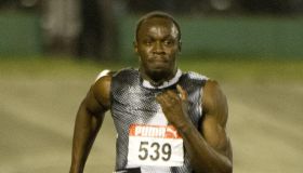 Jamaican sprinter Usain Bolt runs during