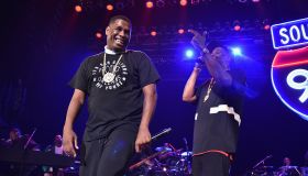 Jay Electronica (L) and Jay-Z perform during TIDAL X: Jay-Z B-sides in NYC on May 16, 2015